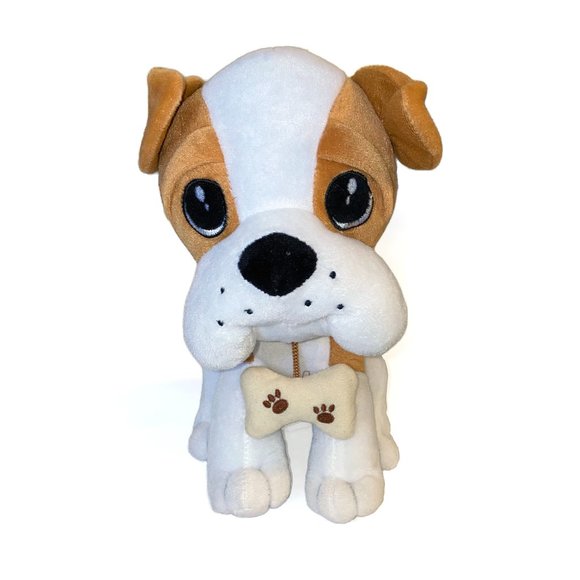 Fiesta Toys STUFFED DOG Plush Animal w/ Dog Bone C15513 - Picture 2 of 4